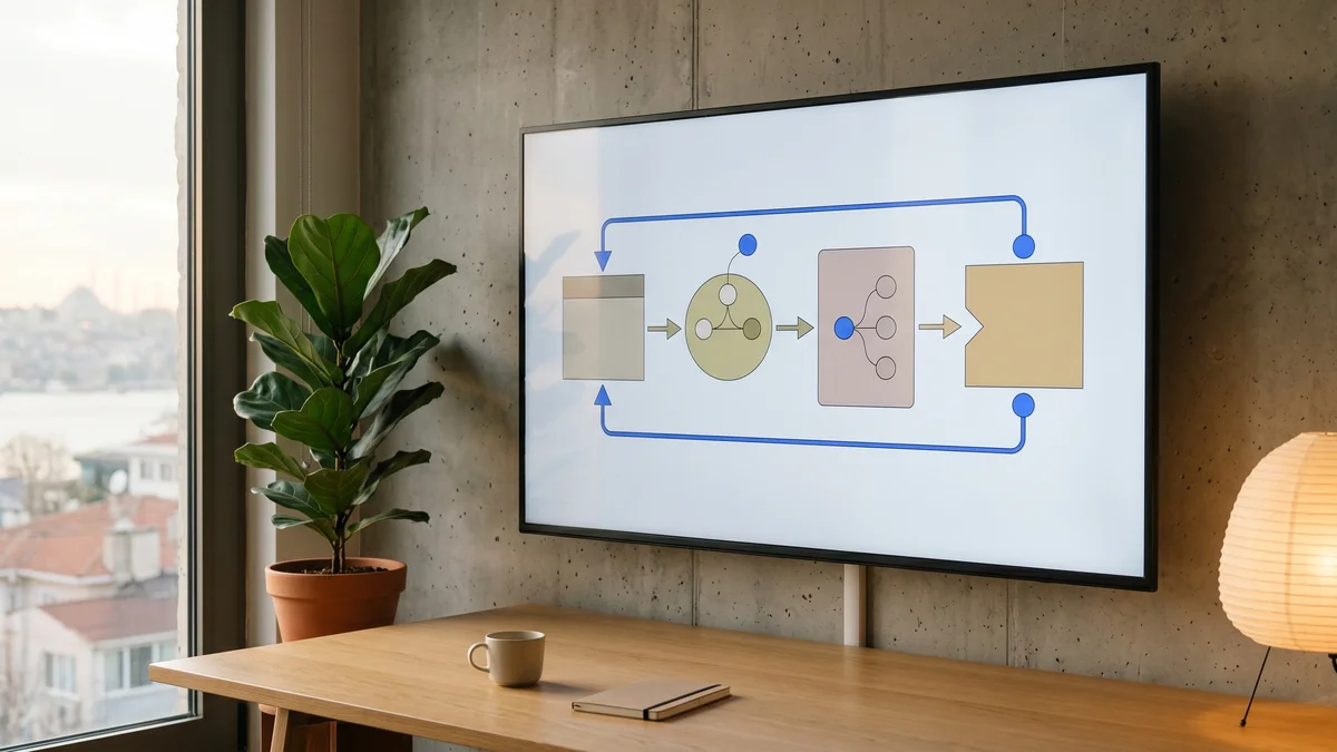 Four-step email marketing process display showing audit, strategy, build, and optimize