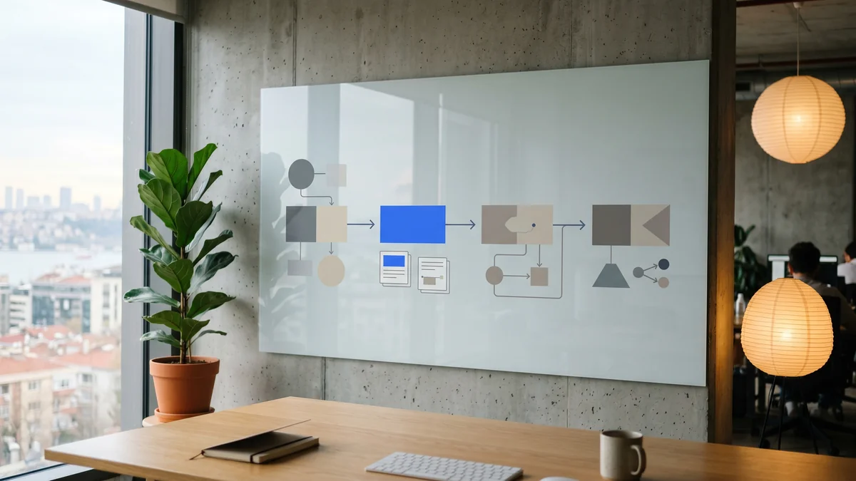 Four-step Shopify CRO process diagram covering research, hypothesis, build, and measurement