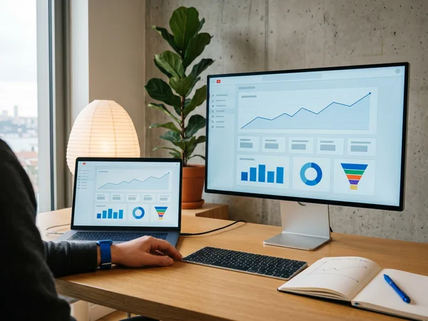 YouTube ad reporting dashboard with cost per view, CPM, and view-through conversions